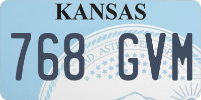 KS license plate 768GVM