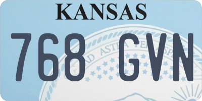 KS license plate 768GVN