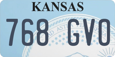 KS license plate 768GVO