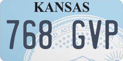 KS license plate 768GVP