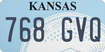 KS license plate 768GVQ