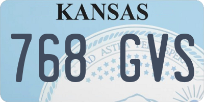 KS license plate 768GVS