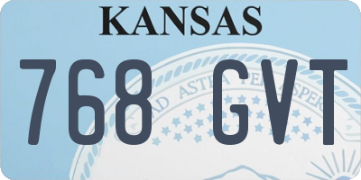 KS license plate 768GVT