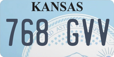 KS license plate 768GVV