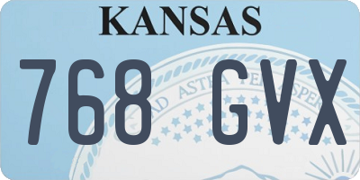 KS license plate 768GVX