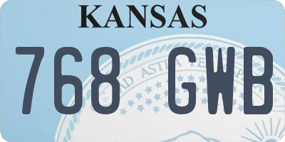 KS license plate 768GWB