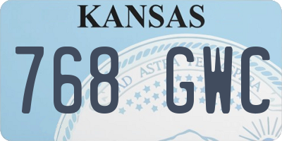 KS license plate 768GWC