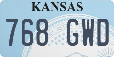 KS license plate 768GWD