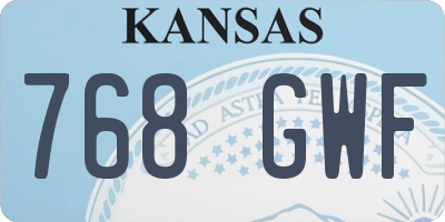 KS license plate 768GWF