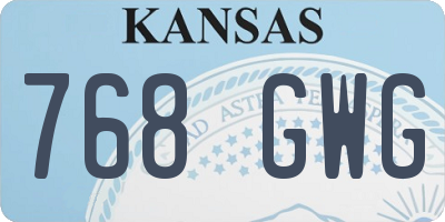 KS license plate 768GWG