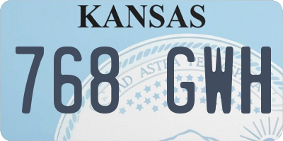 KS license plate 768GWH