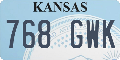 KS license plate 768GWK