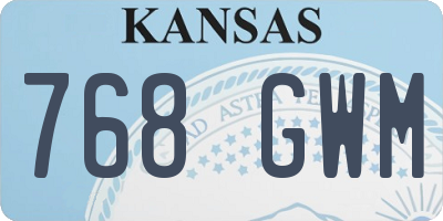 KS license plate 768GWM