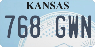 KS license plate 768GWN