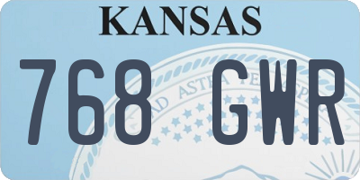 KS license plate 768GWR