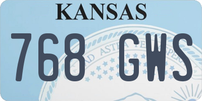 KS license plate 768GWS