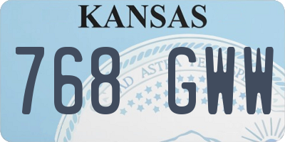 KS license plate 768GWW