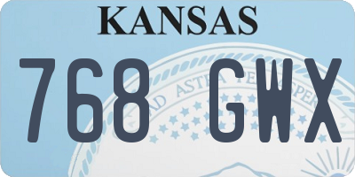 KS license plate 768GWX
