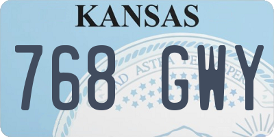KS license plate 768GWY