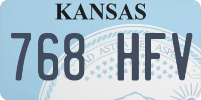 KS license plate 768HFV