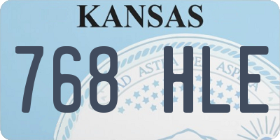 KS license plate 768HLE