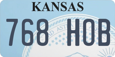 KS license plate 768HOB