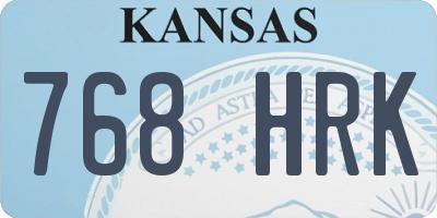 KS license plate 768HRK