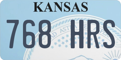 KS license plate 768HRS