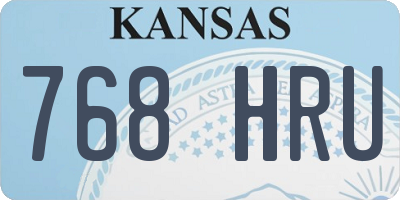 KS license plate 768HRU