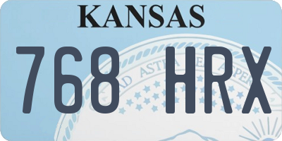 KS license plate 768HRX