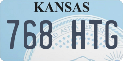 KS license plate 768HTG