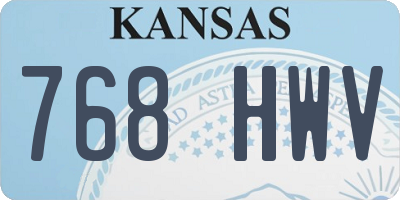 KS license plate 768HWV