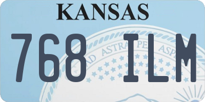 KS license plate 768ILM