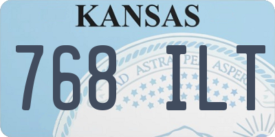 KS license plate 768ILT
