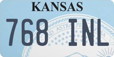 KS license plate 768INL