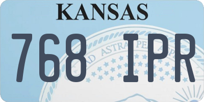 KS license plate 768IPR