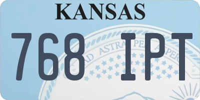 KS license plate 768IPT