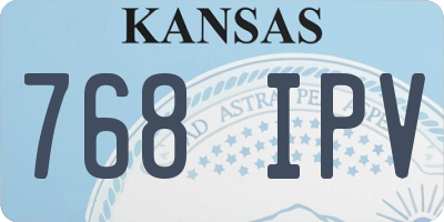 KS license plate 768IPV