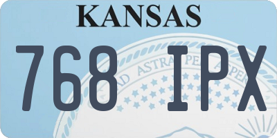 KS license plate 768IPX
