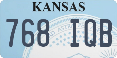 KS license plate 768IQB