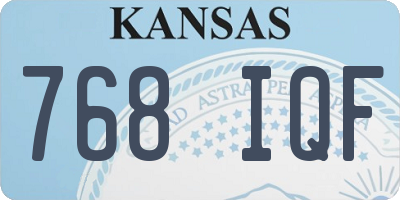 KS license plate 768IQF