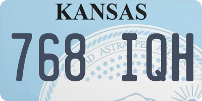 KS license plate 768IQH