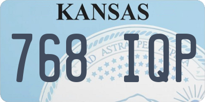 KS license plate 768IQP