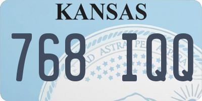 KS license plate 768IQQ