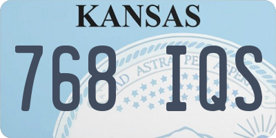 KS license plate 768IQS