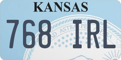 KS license plate 768IRL