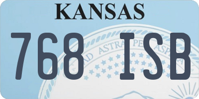 KS license plate 768ISB