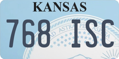 KS license plate 768ISC