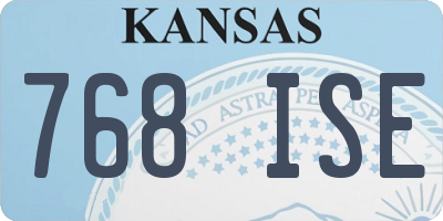 KS license plate 768ISE