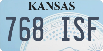 KS license plate 768ISF
